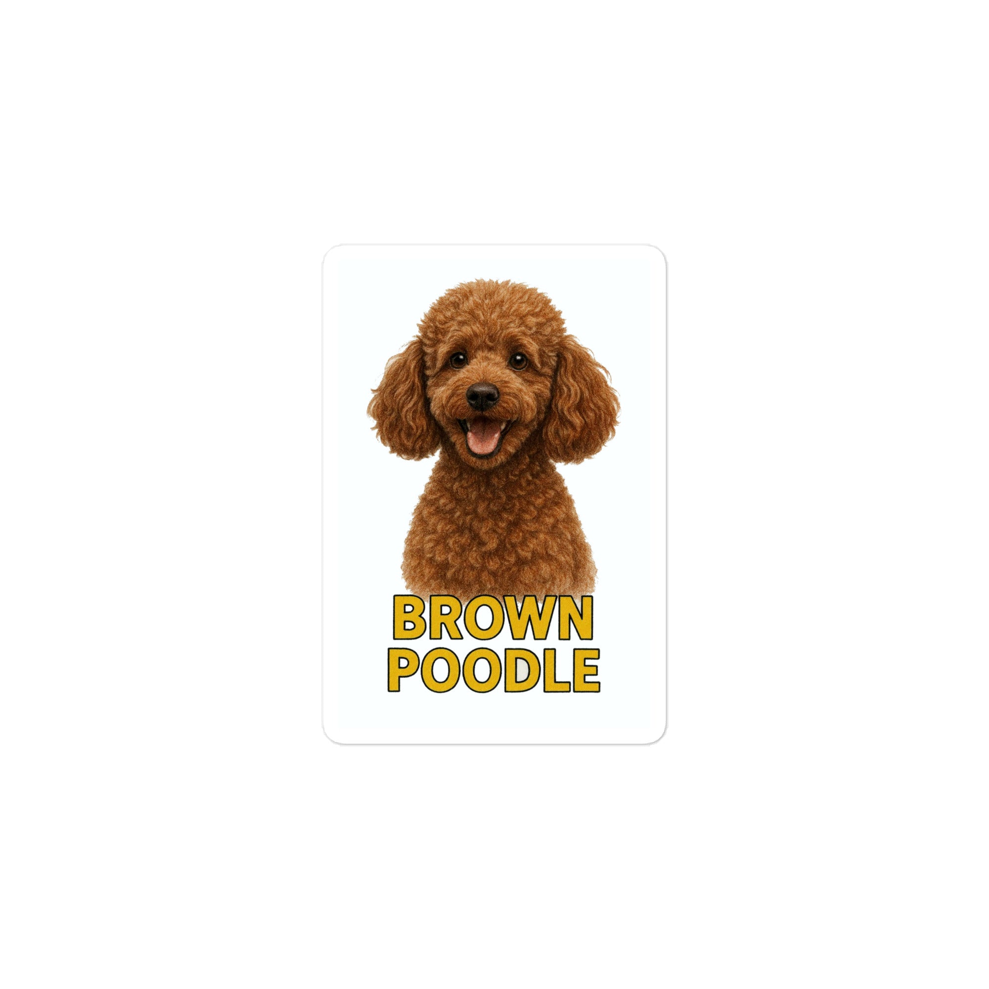 Brown Poodle Die-cut sticker