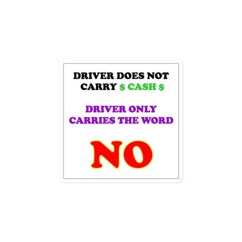 "NO" Die-cut sticker