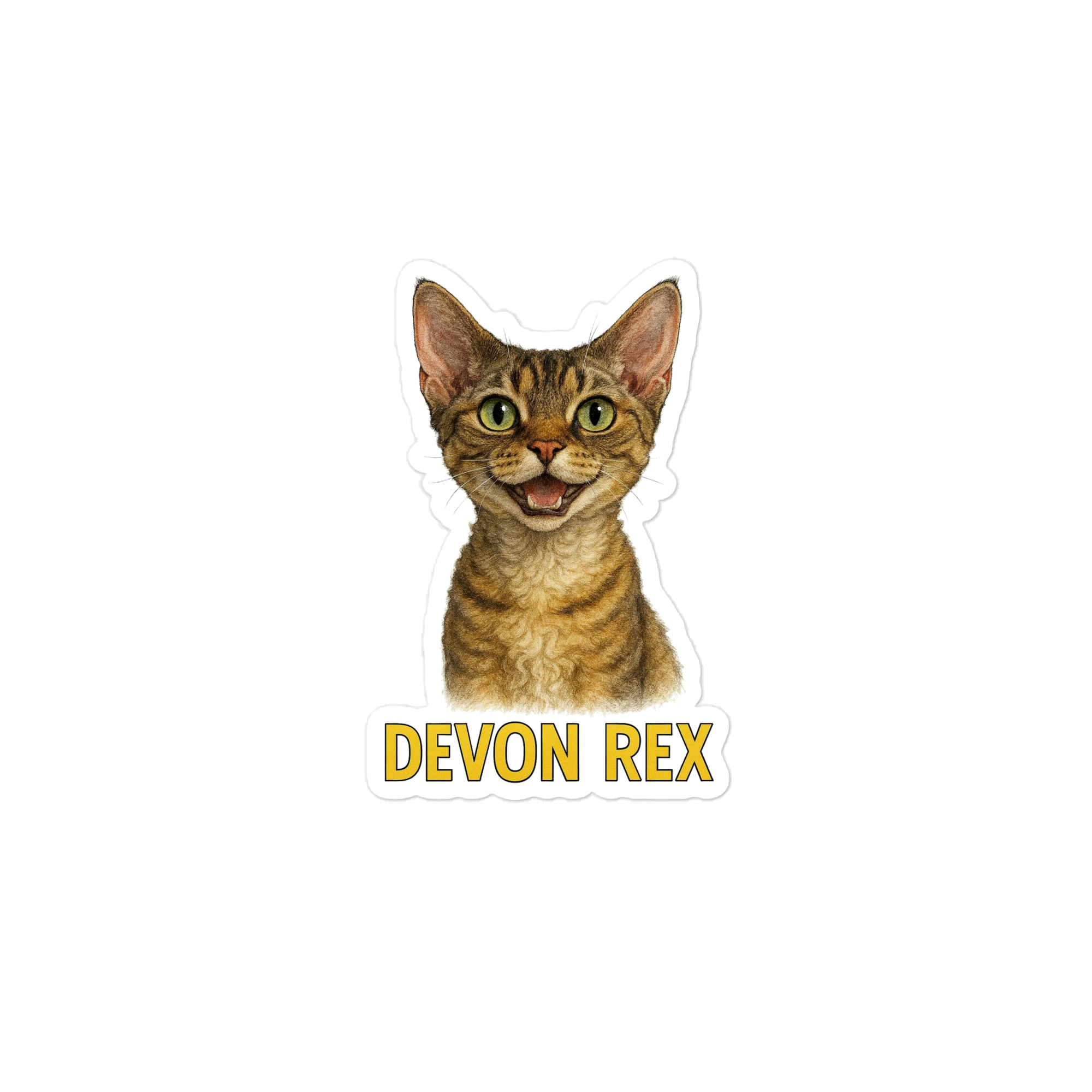 Devon Rex Cat Sticker
