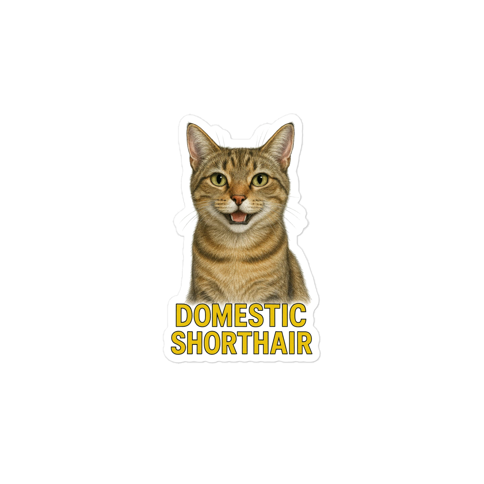 Domestic Shorthair Cat Sticker
