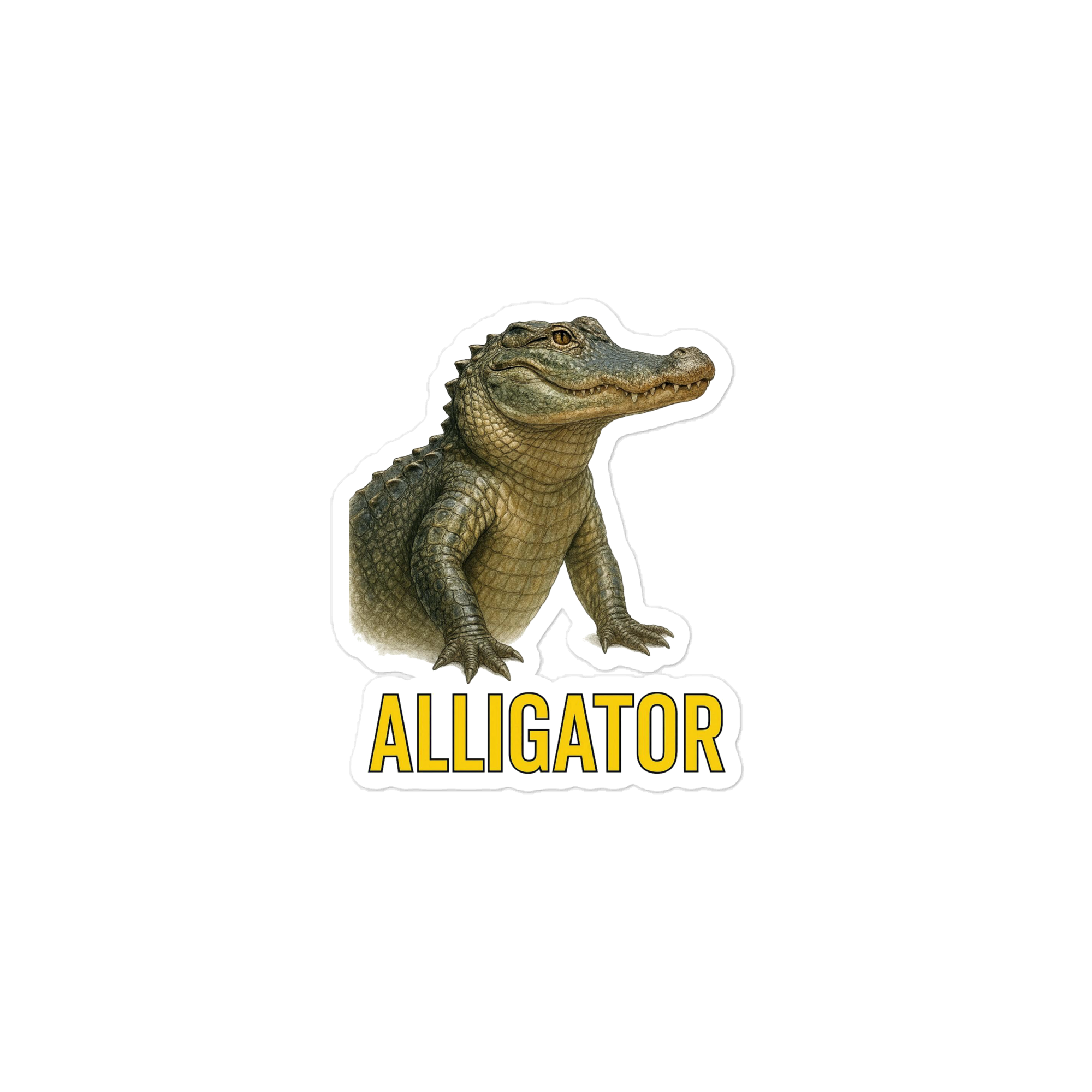 Alligator Die-cut sticker
