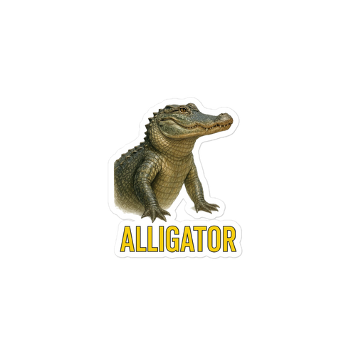 Alligator Die-cut sticker