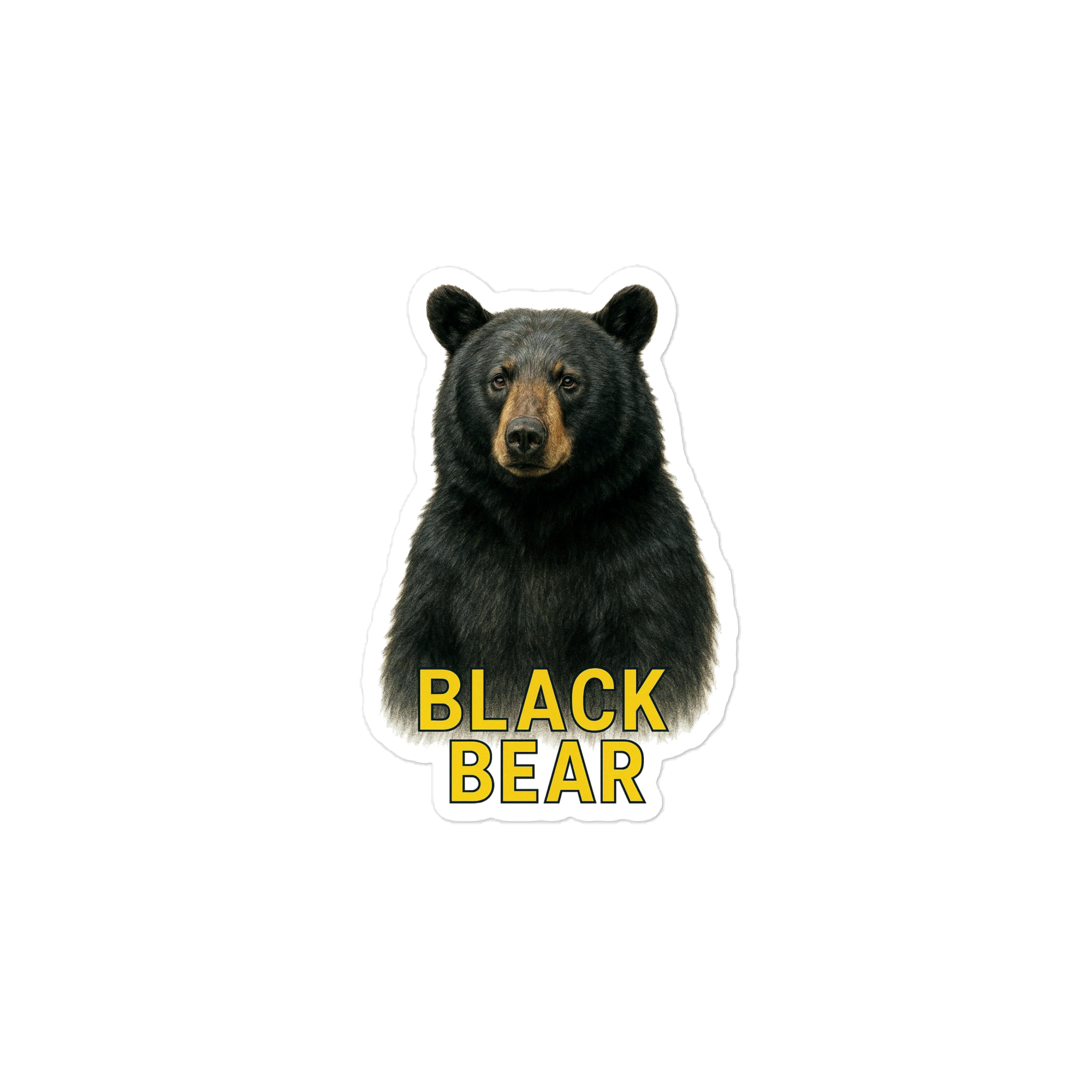Black Bear Die-cut sticker