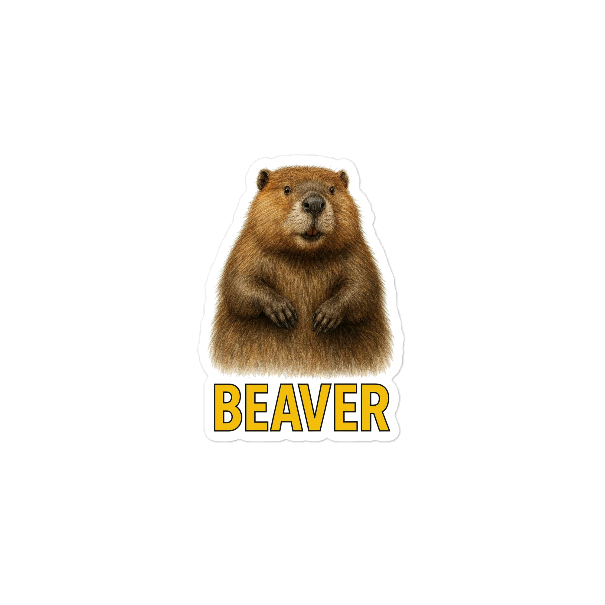 Beaver Die-cut sticker