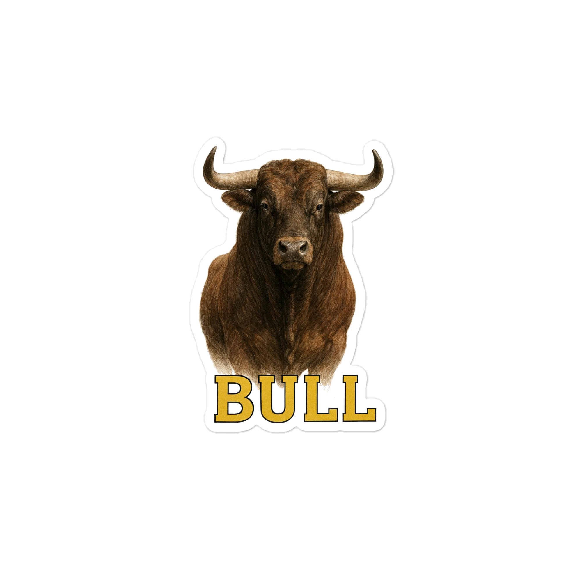 Bull Die-cut sticker
