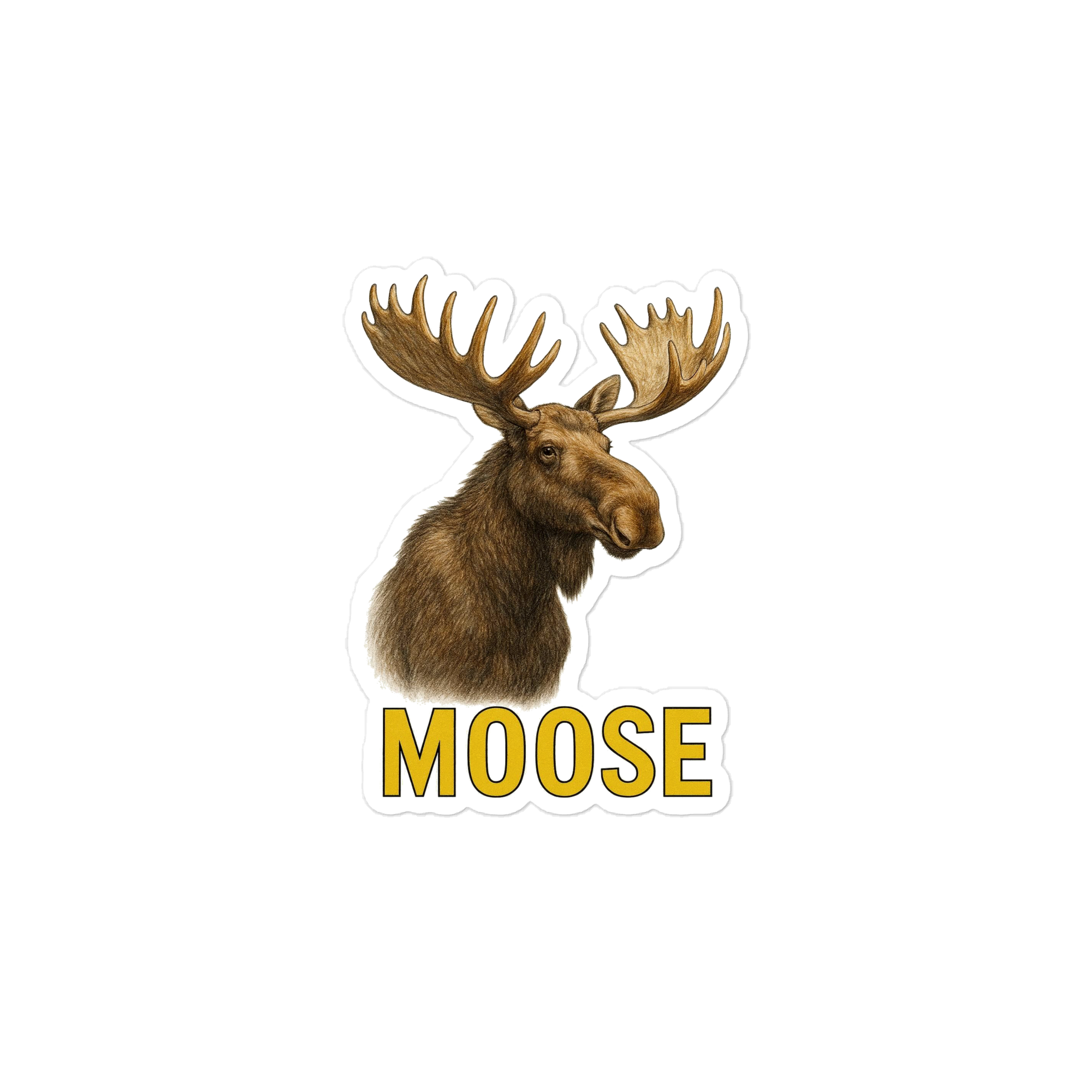 Moose Die-cut sticker