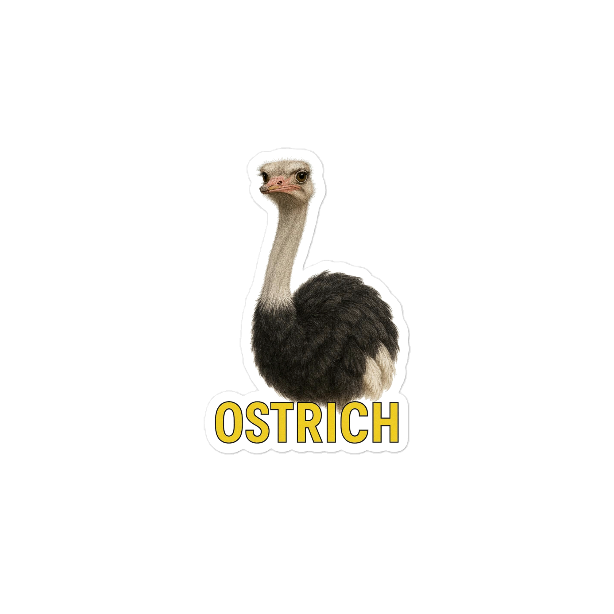 Ostrich Die-cut sticker