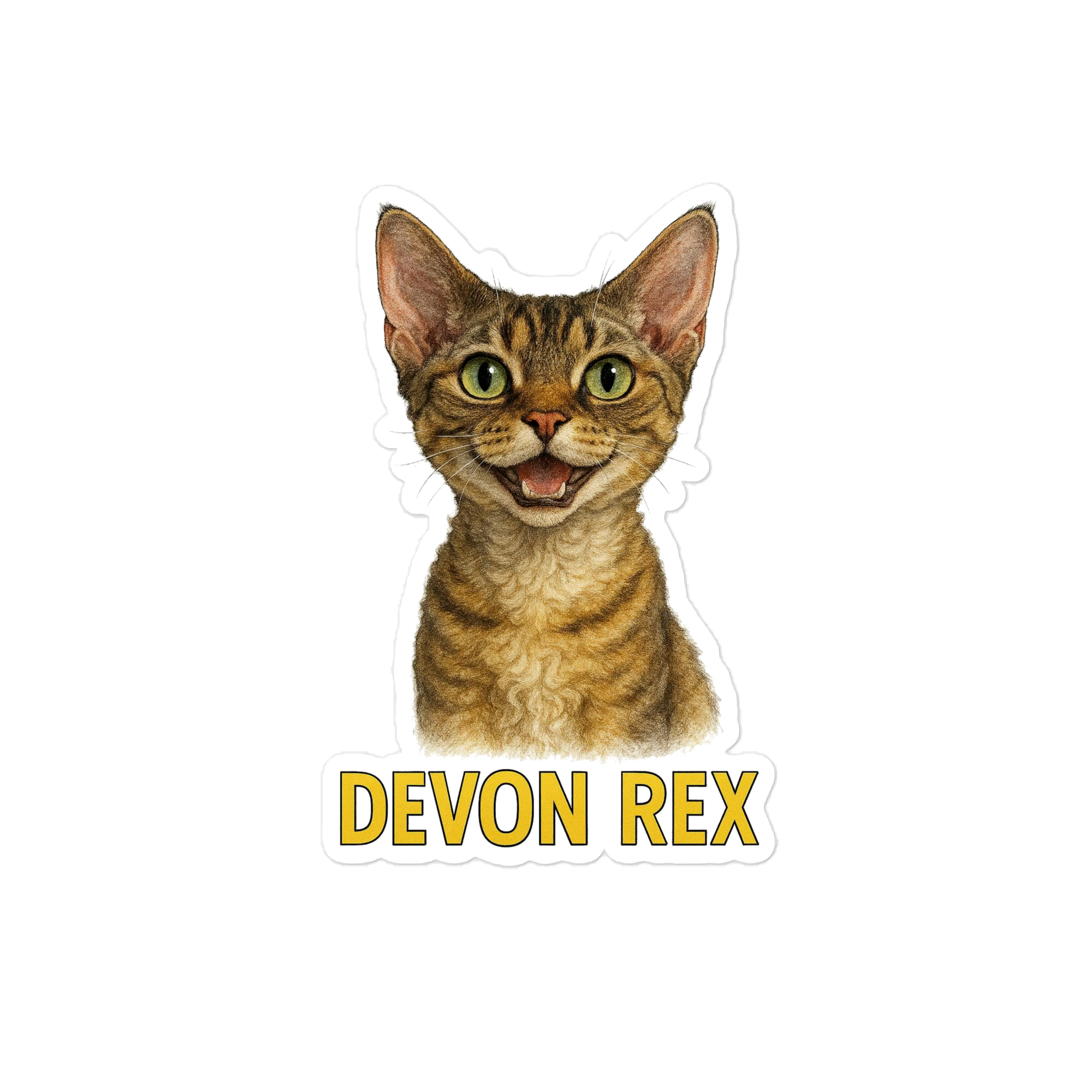 Devon Rex Cat Sticker