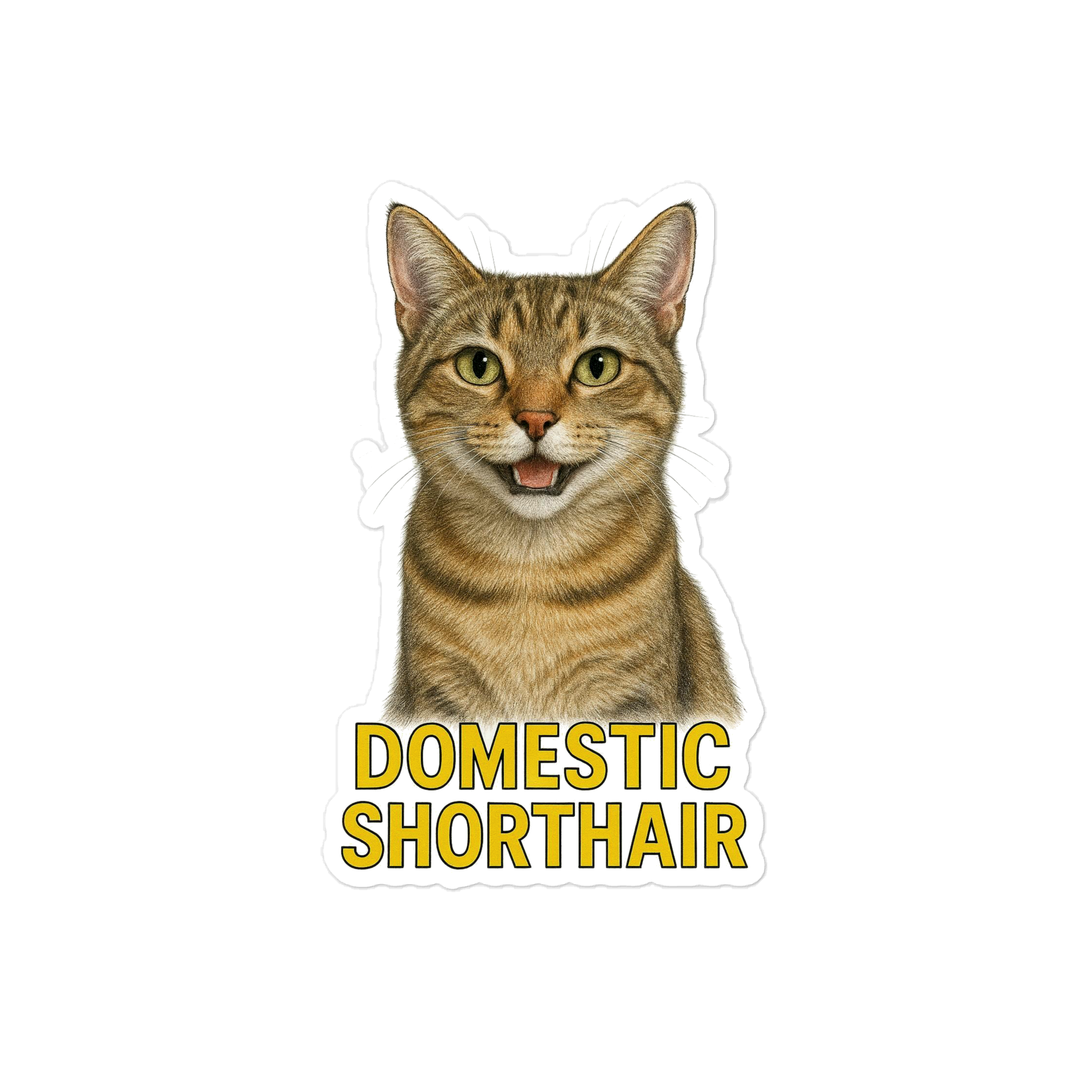 Domestic Shorthair Cat Sticker