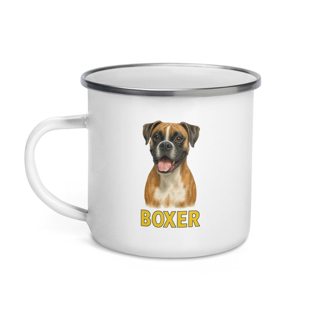 Boxer Enamel Mug