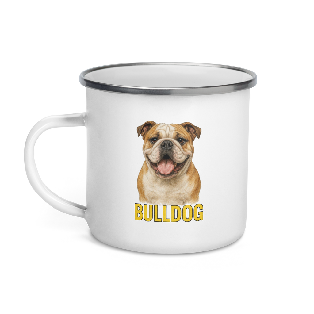 Bulldog Enamel Mug