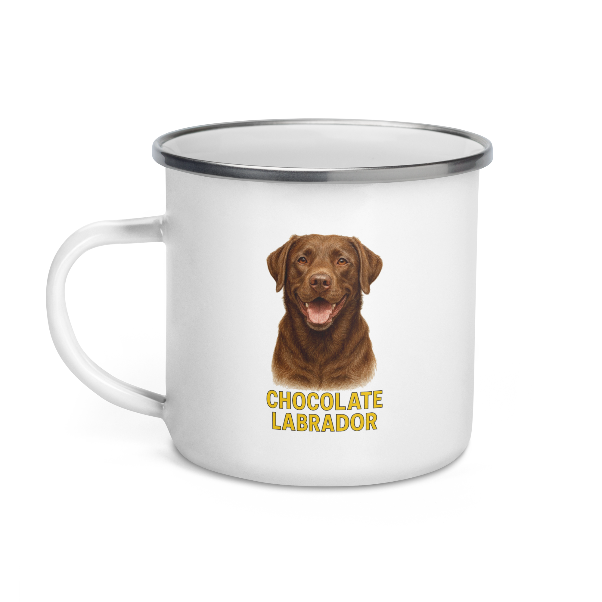 Chocolate Labrador Enamel Mug