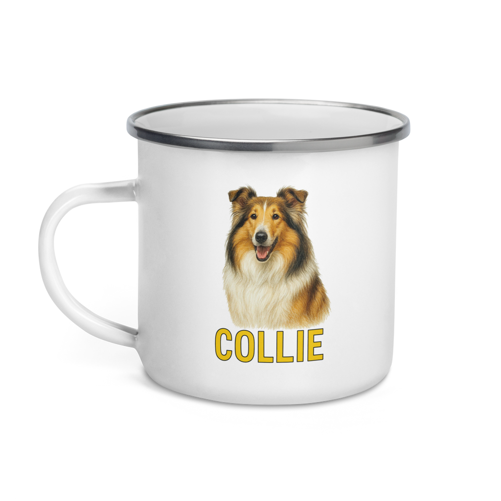 Collie Enamel Mug