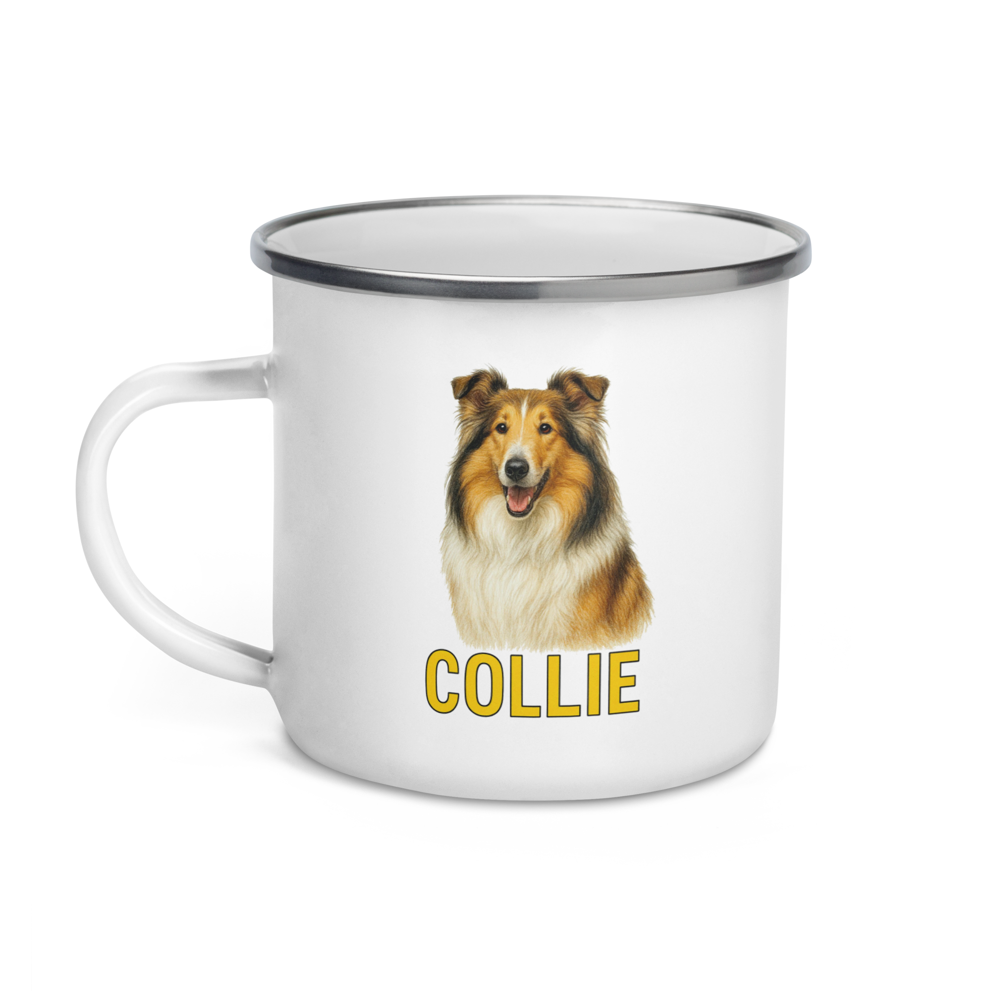 Collie Enamel Mug
