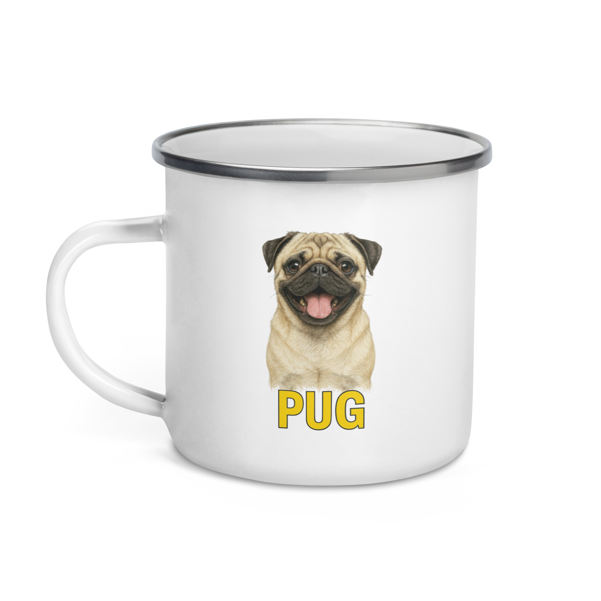 Pug Enamel Mug