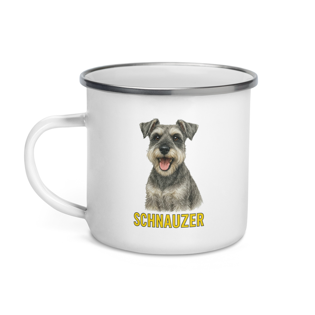 Schnauzer Enamel Mug