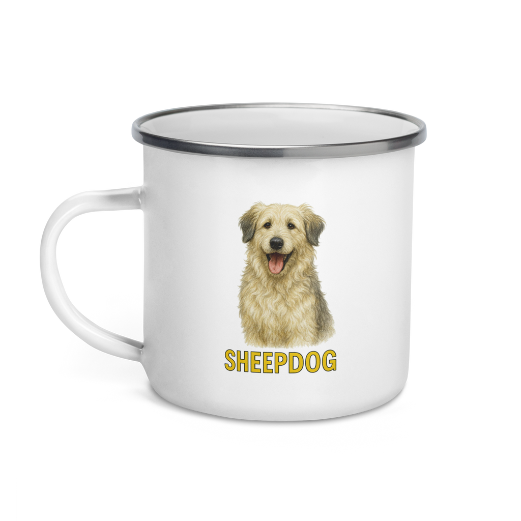 Sheepdog Enamel Mug