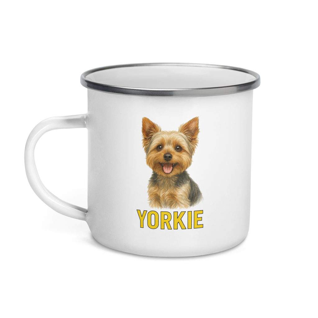 Yorkie Enamel Mug