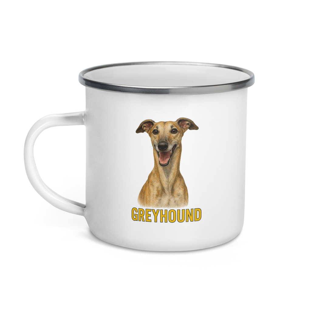 Greyhound Enamel Mug