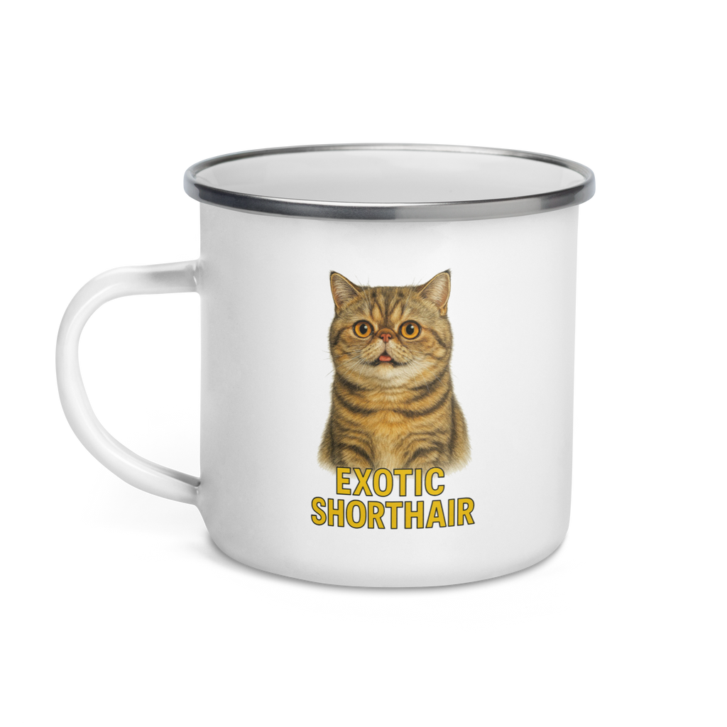 Exotic Shorthair Cat Enamel Mug