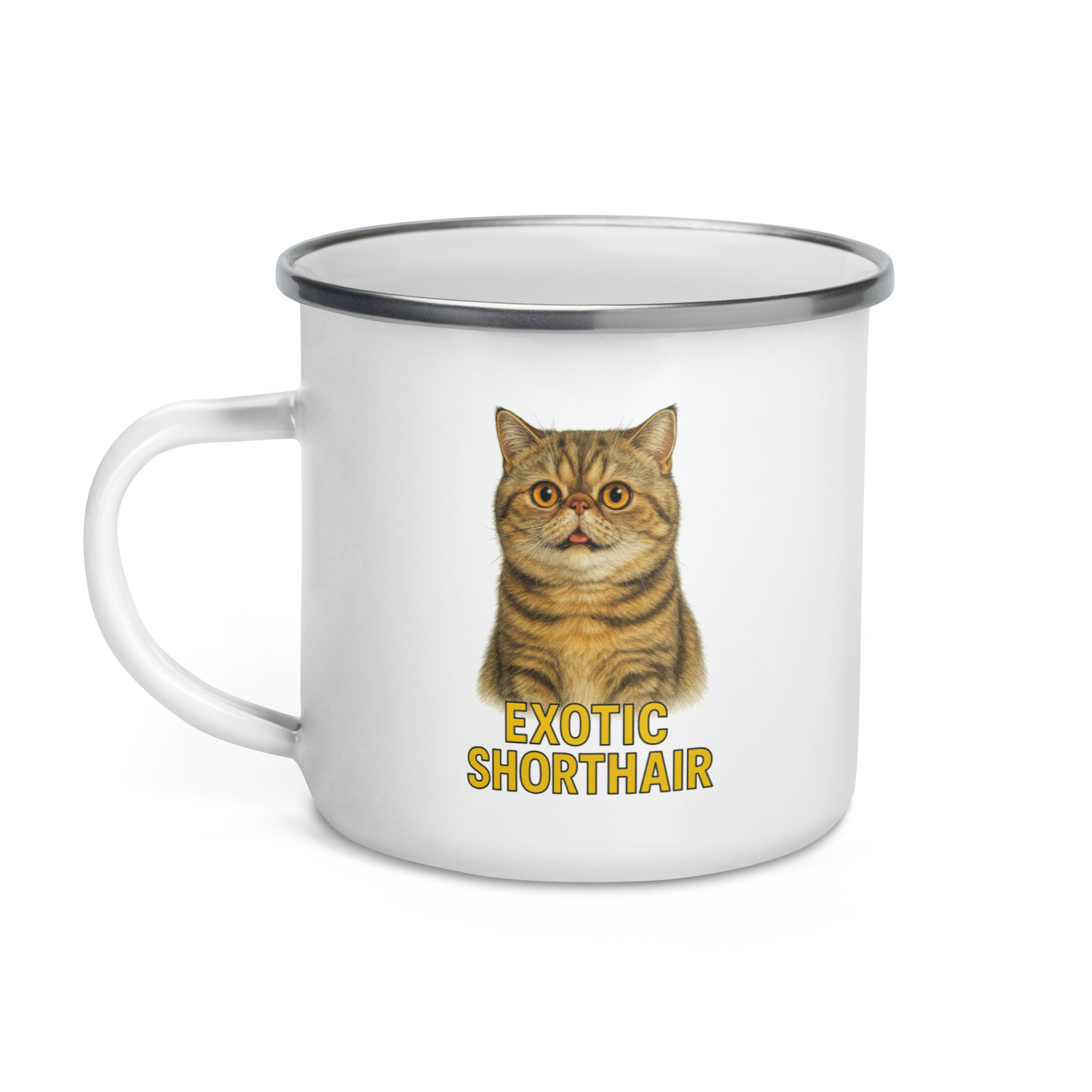 Exotic Shorthair Cat Enamel Mug