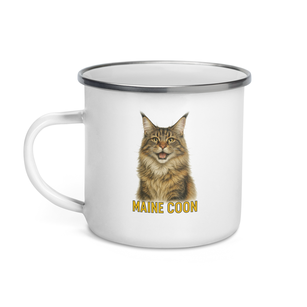 Maine Coon Cat Enamel Mug