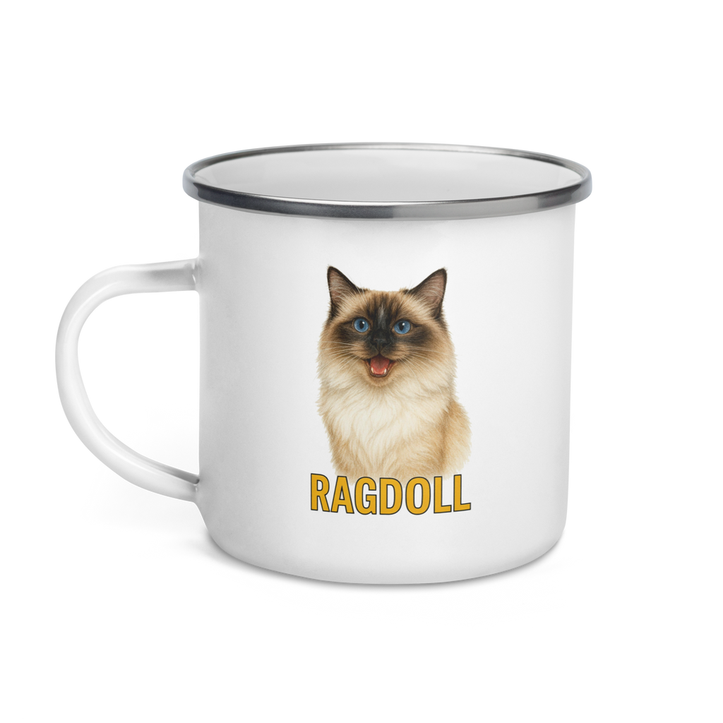 Ragdoll Cat Enamel Mug