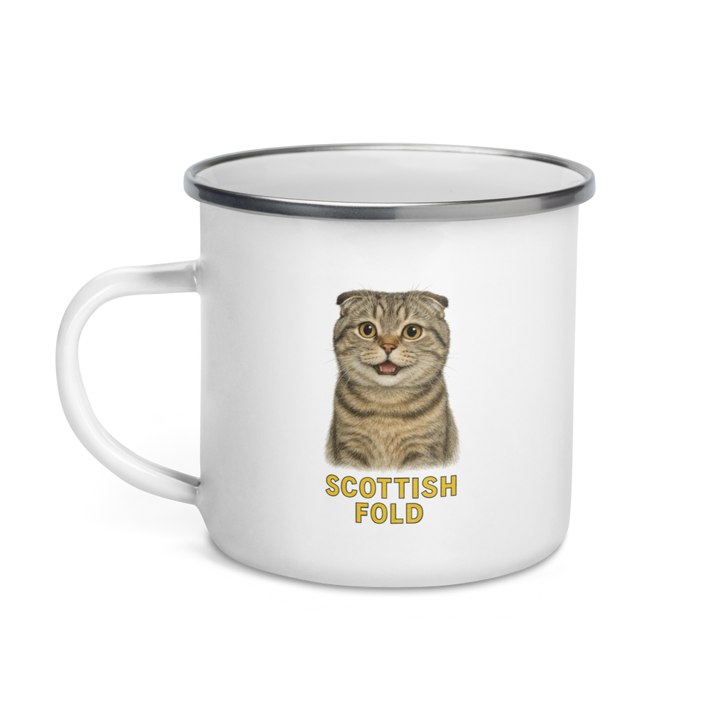 Scottish Fold Cat Enamel Mug