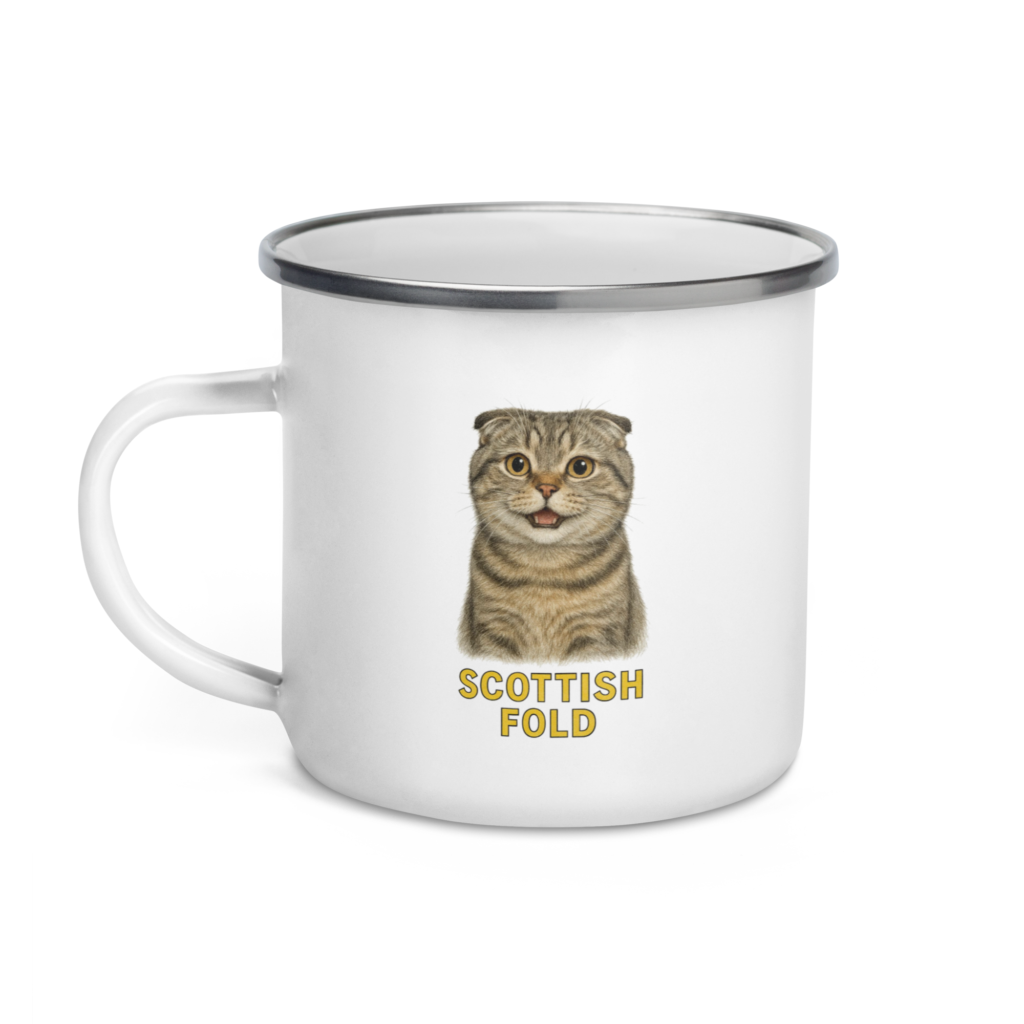 Scottish Fold Cat Enamel Mug