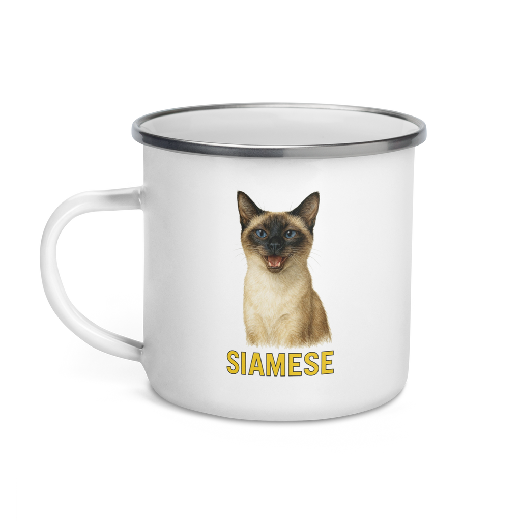 Siamese Cat Enamel Mug