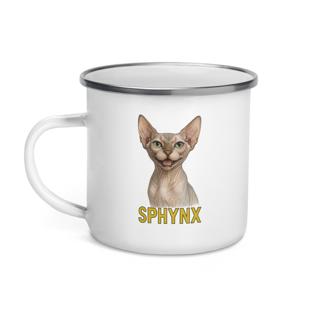 Sphynx Cat Enamel Mug