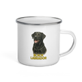 Black Labrador Enamel Mug