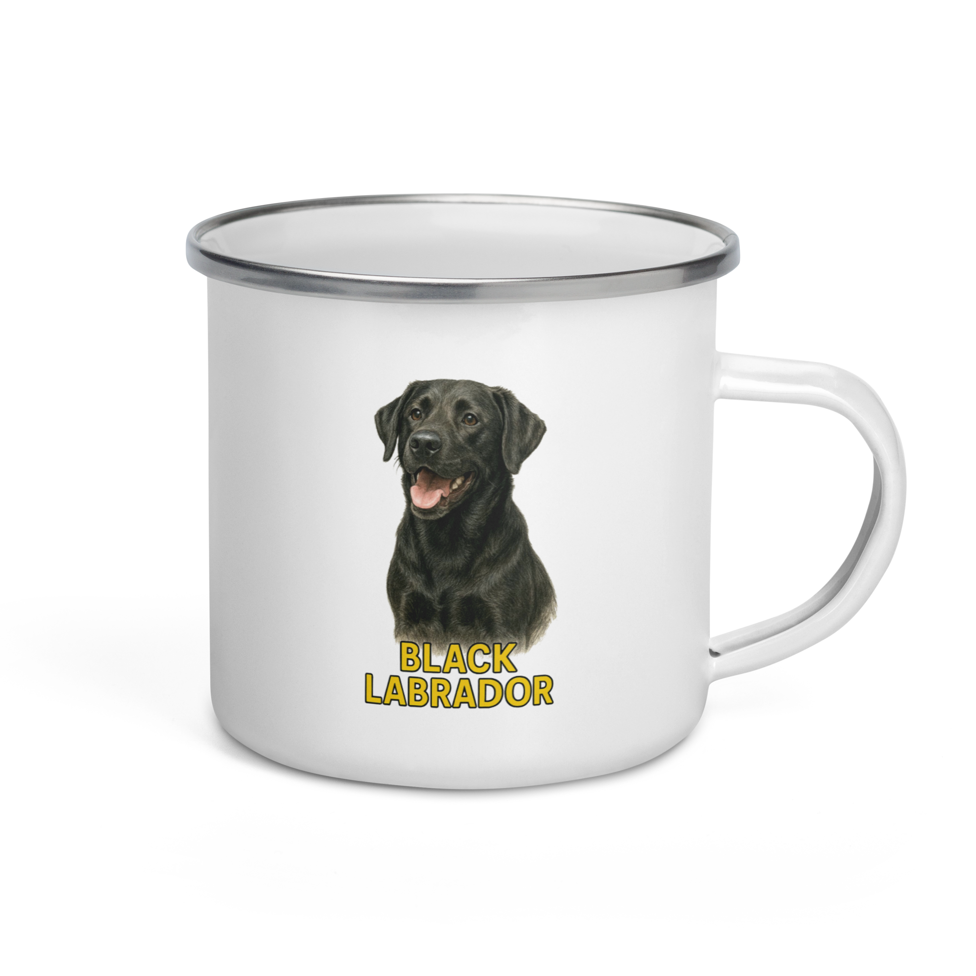 Black Labrador Enamel Mug