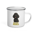 Black Poodle Enamel Mug