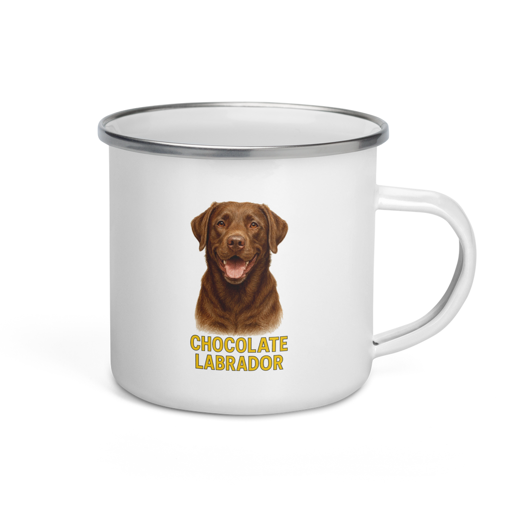 Chocolate Labrador Enamel Mug