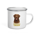 Chocolate Labrador Enamel Mug