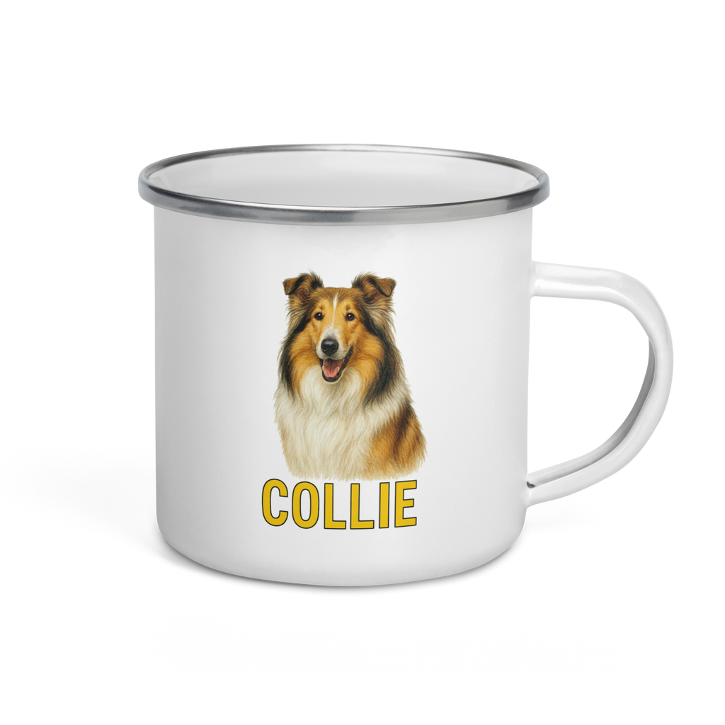 Collie Enamel Mug