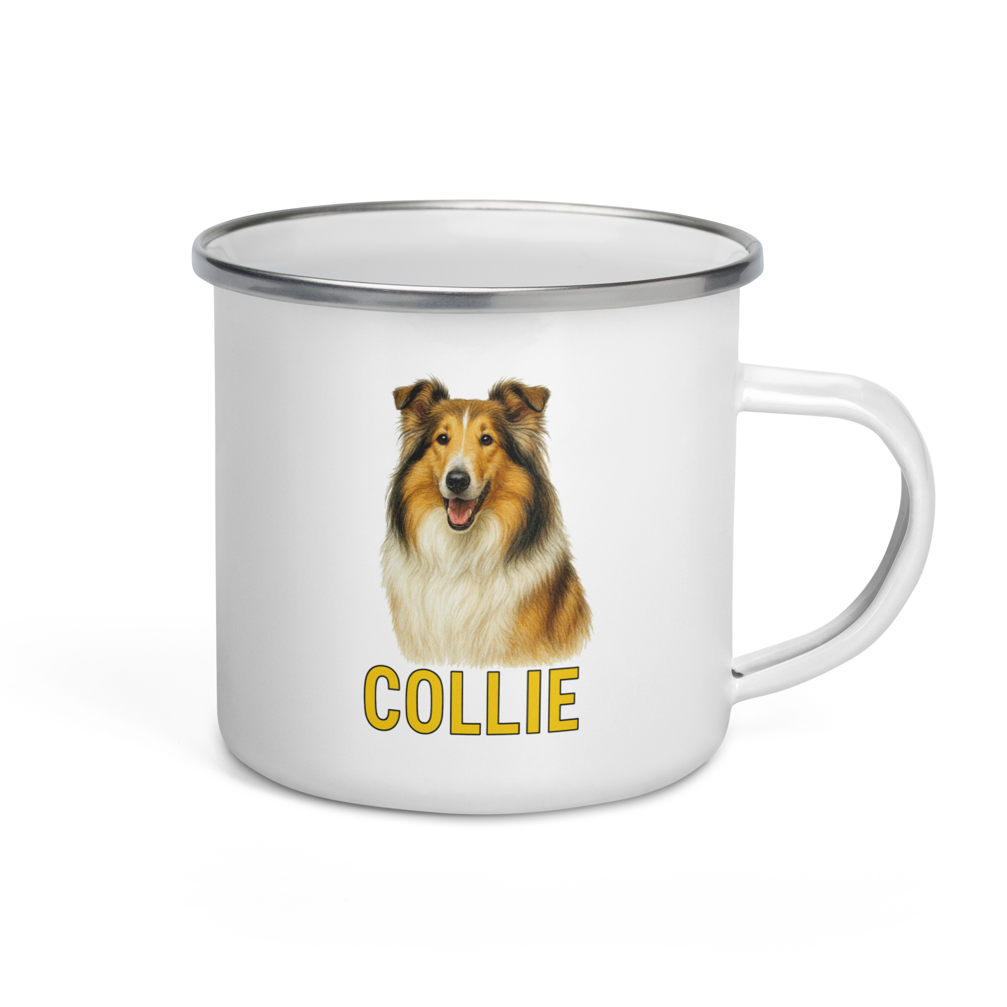 Collie Enamel Mug