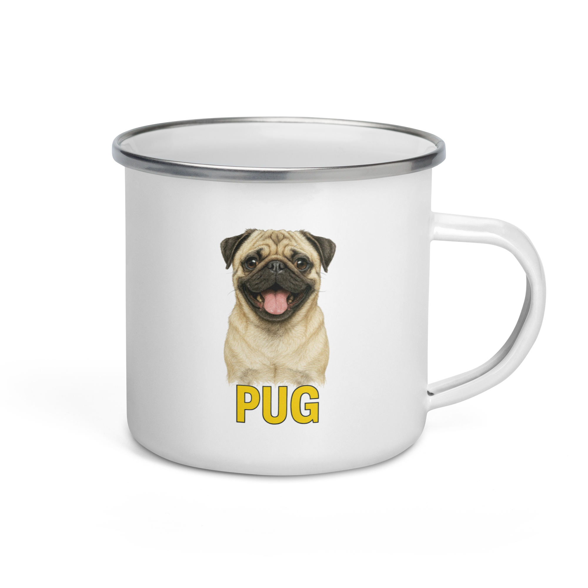Pug Enamel Mug