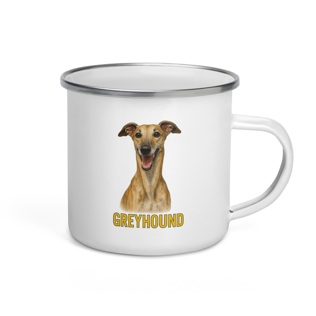 Greyhound Enamel Mug