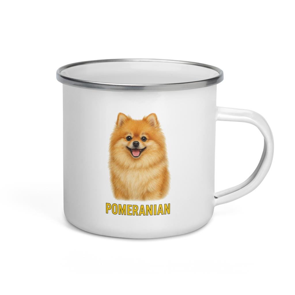 Pomeranian Enamel Mug