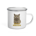 British Shorthair Cat Enamel Mug