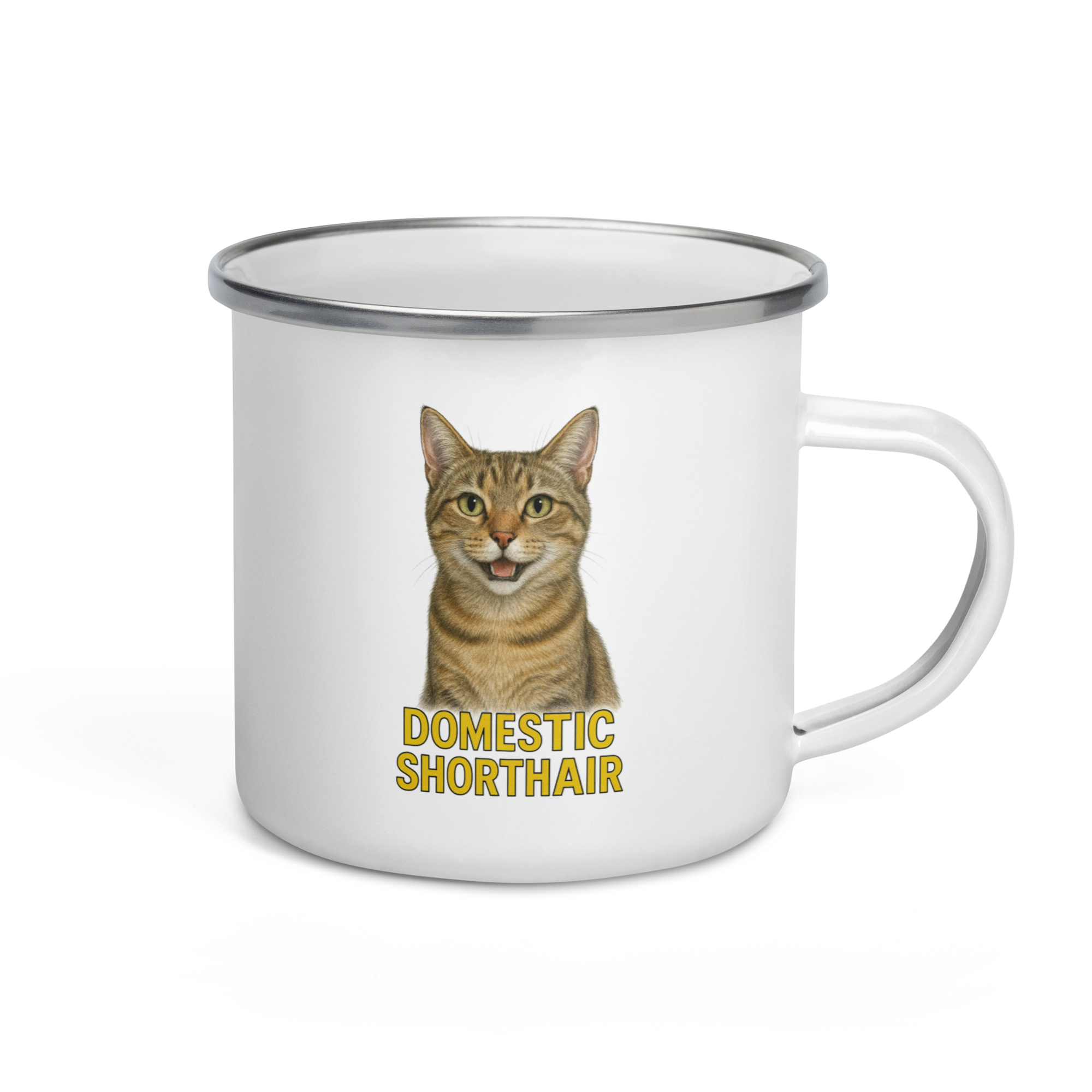 Domestic Shorthair Cat Enamel Mug