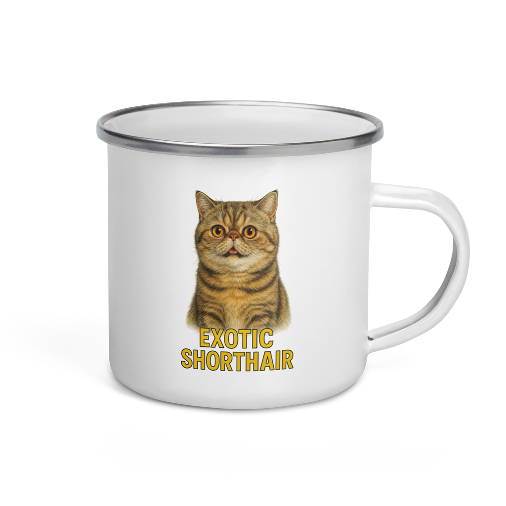 Exotic Shorthair Cat Enamel Mug