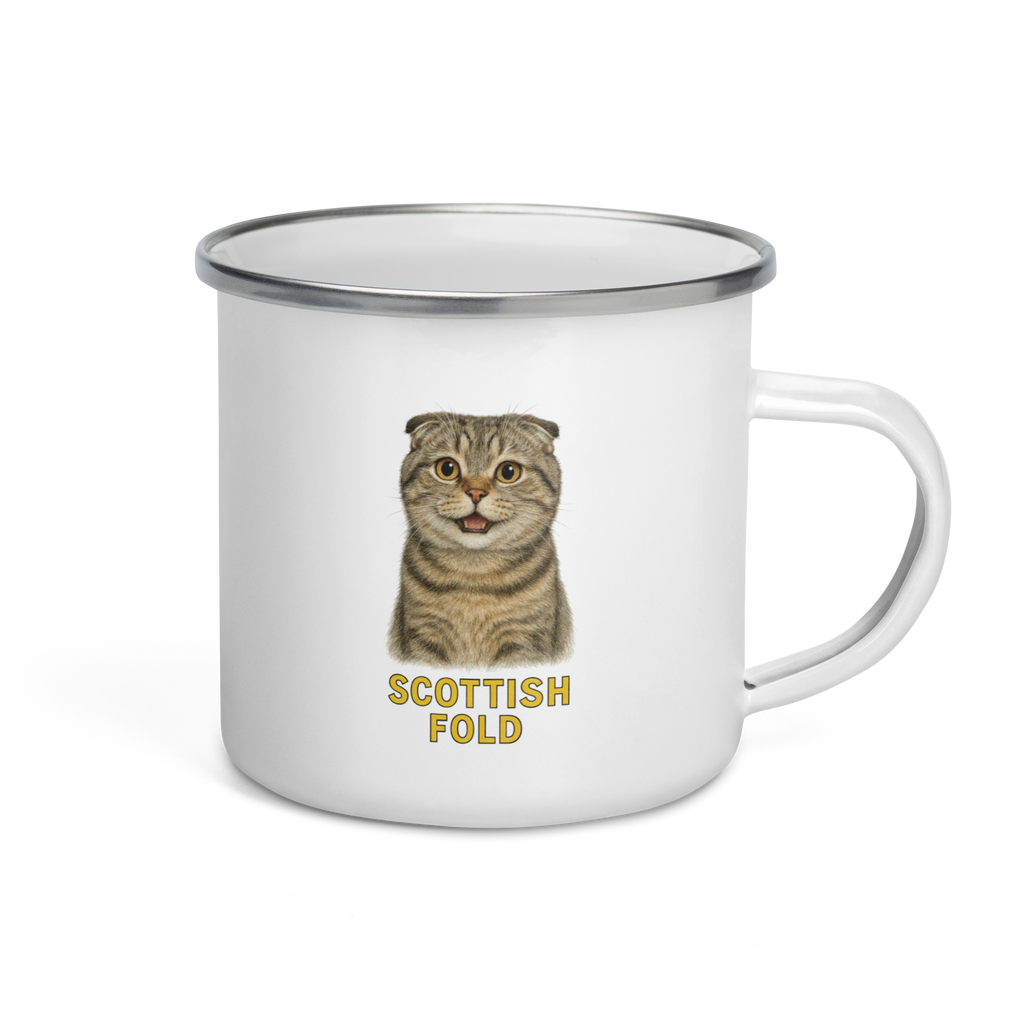 Scottish Fold Cat Enamel Mug