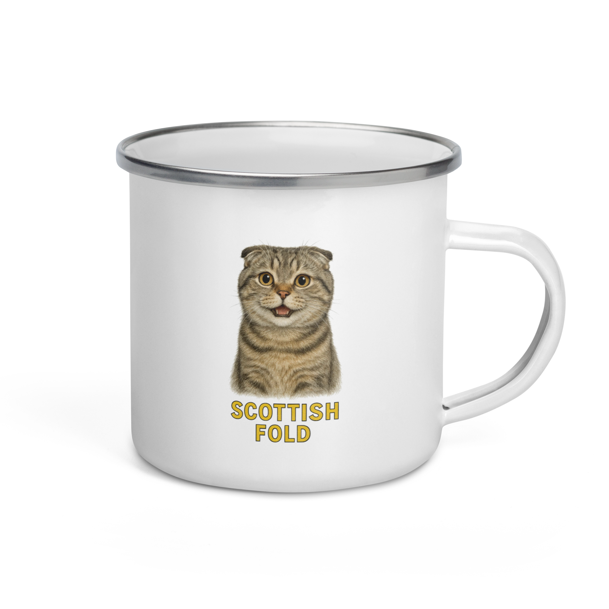 Scottish Fold Cat Enamel Mug