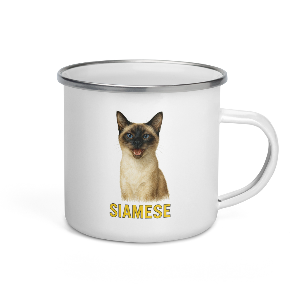 Siamese Cat Enamel Mug