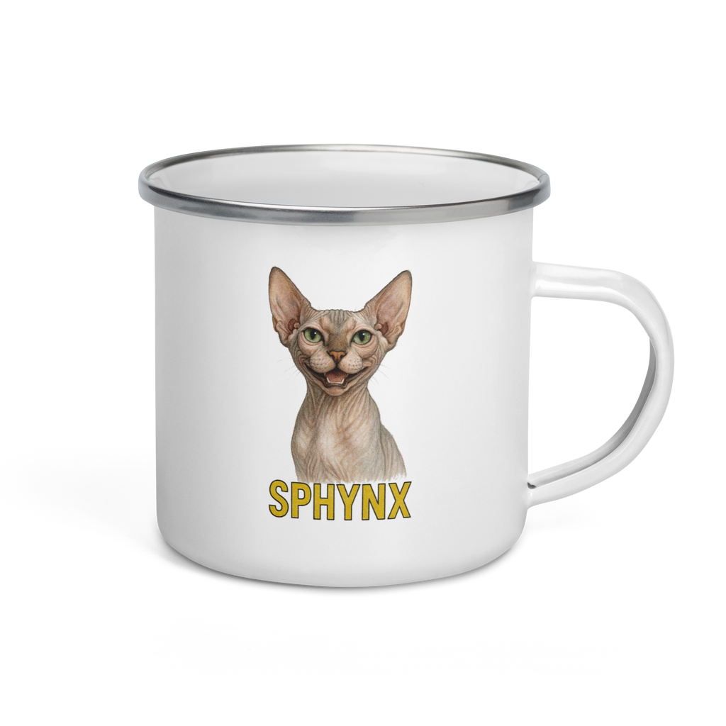 Sphynx Cat Enamel Mug