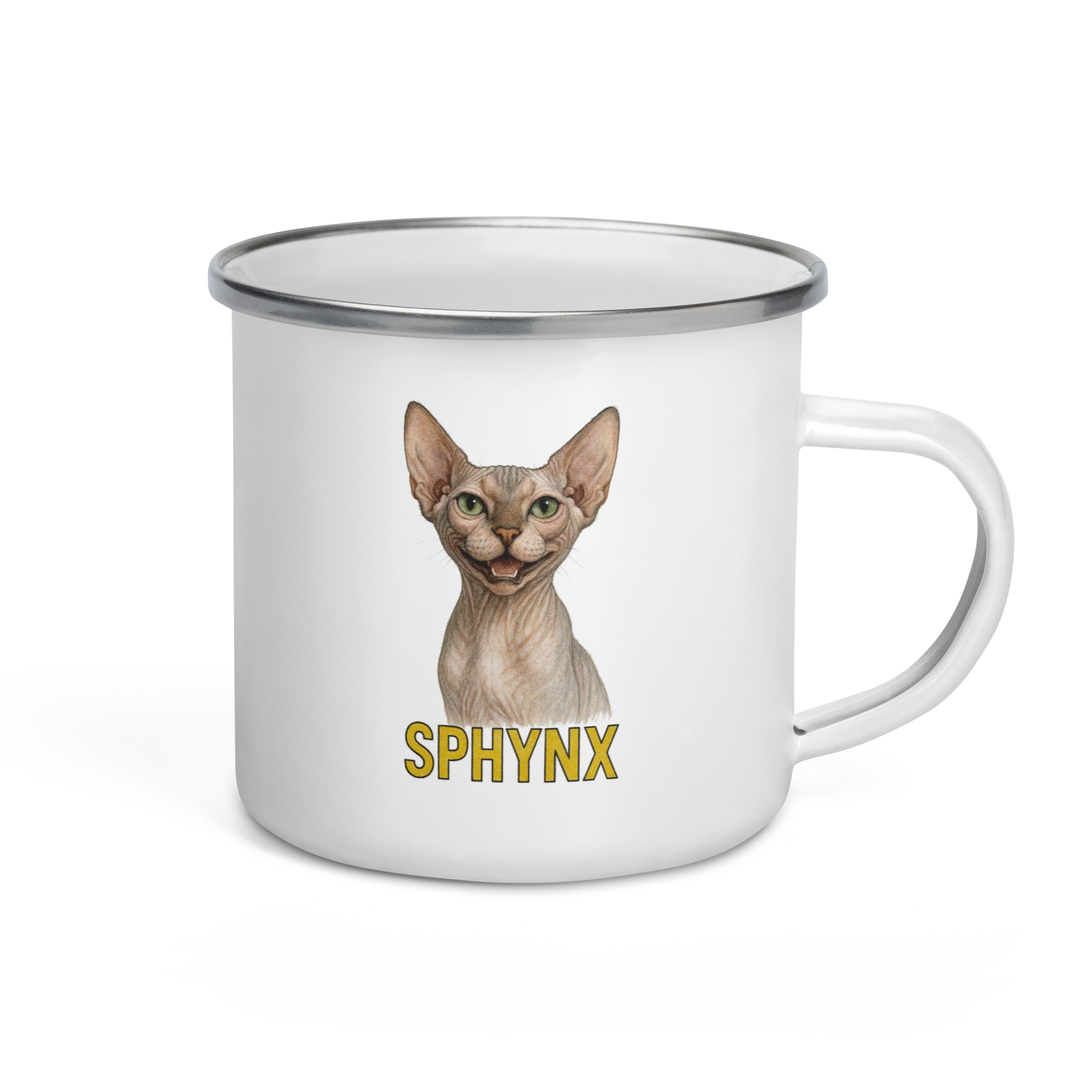 Sphynx Cat Enamel Mug