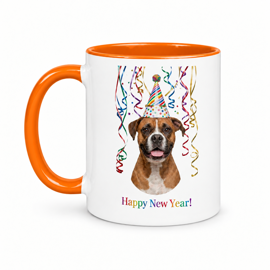 Boxer Ceramic New Year Mug
